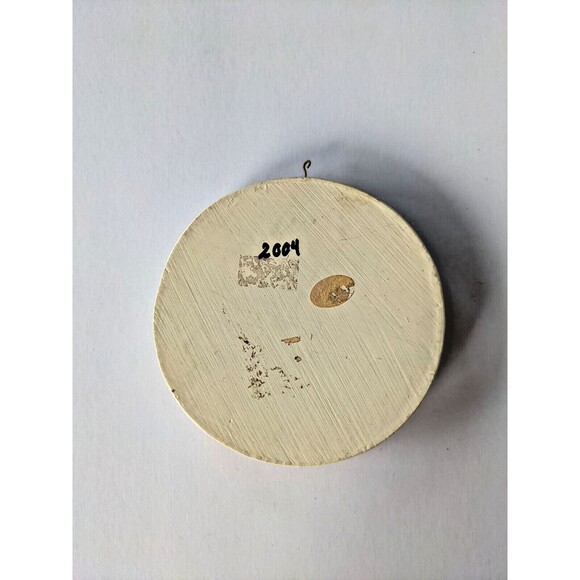 Vintage Mary Engelbreit Ornament Be Warm Inside and Out Teapot Holly Round Rare - Picture 3 of 5